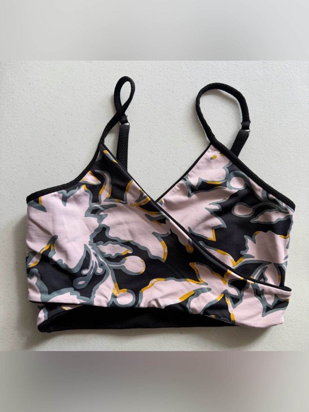 Maaji Reversible Black and Floral Swim Top *matching bottoms available*